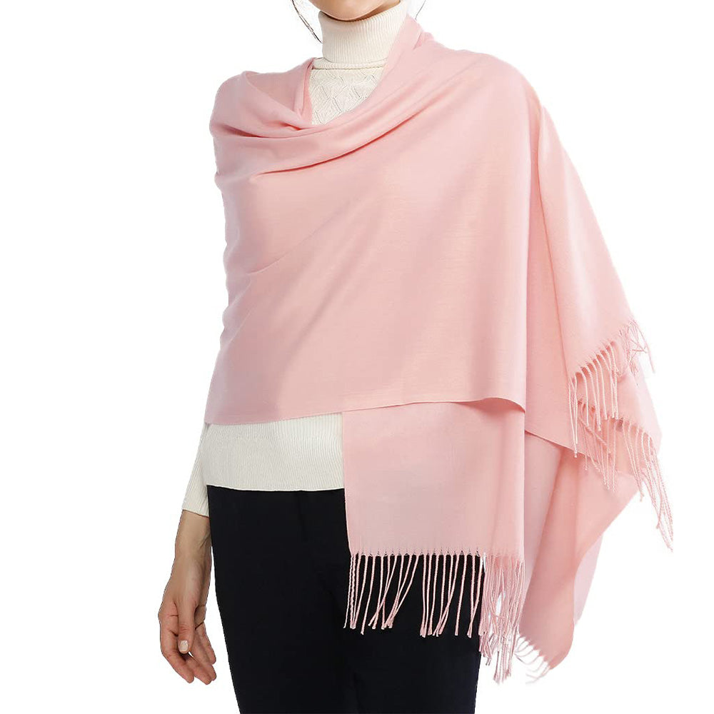 Winter Scarf for Women Shawls Wraps for Evening Dresses Large Warm Soft Scarves-Pink