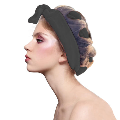 Heatless Curling Rod Headband Set Lazy No Heat Overnight Hair Curler Headband Ties for Women Girls Black
