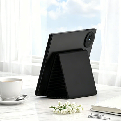 Portable Silicone Phone Stand Desk Holder for Office Travel Airplane-Black