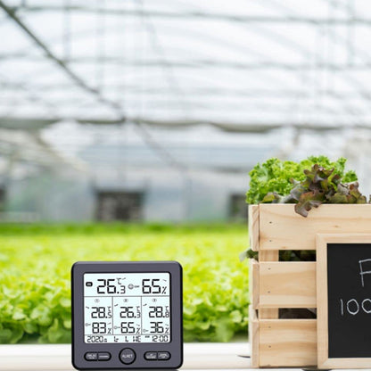 Digital Thermometer Hygrometer with 3 Wireless Sensors Indoor Outdoor Temperature Humidity Monitor Black