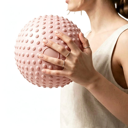 25 cm Thick Inflatable Sitting Stretching and Balance Ball-Pink
