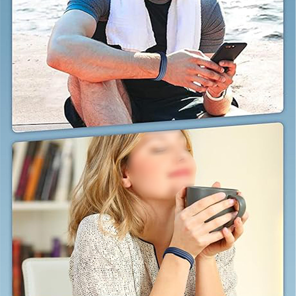 2 Piece Silicone Band Replacement for Google Fitbit Air-Blue and Red