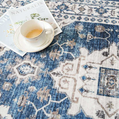 Persian Runner Rug for Hallway-Navy