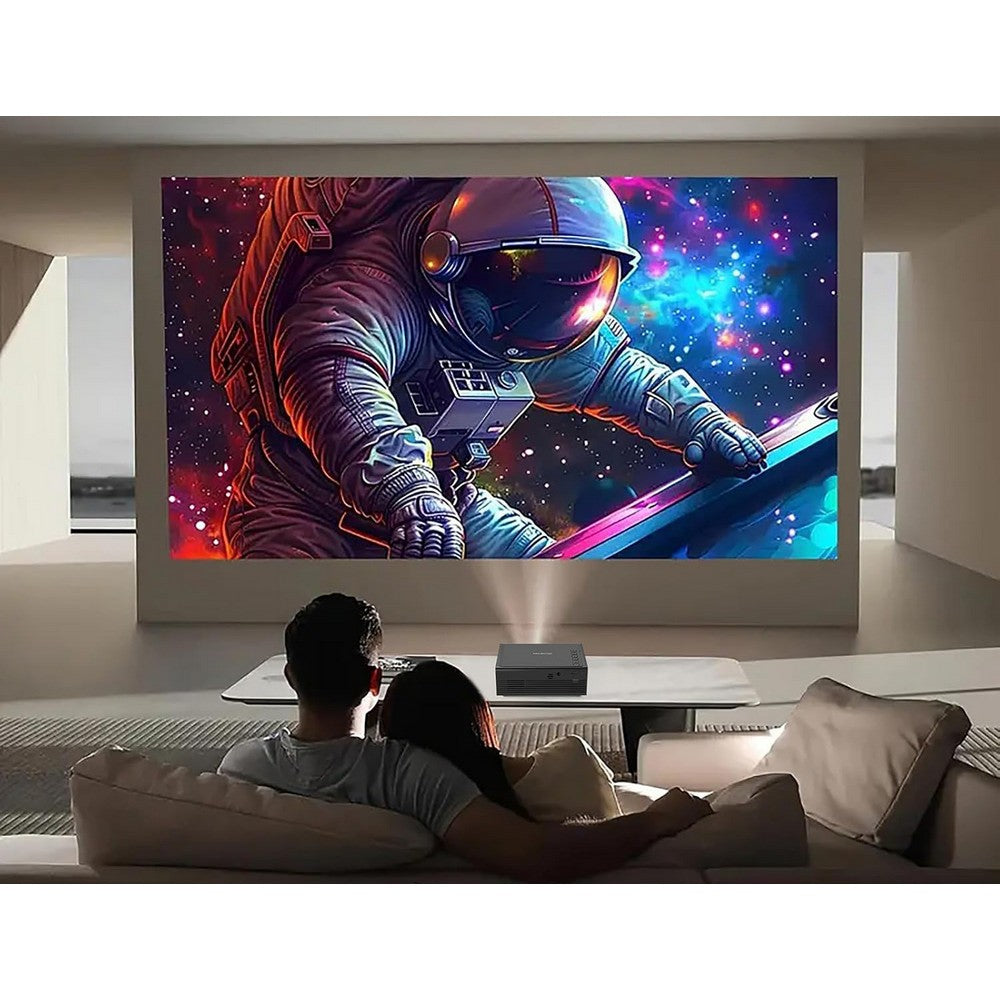 1080P Mini Projector Full HD Portable Video Projector Home Theater Movie-Black