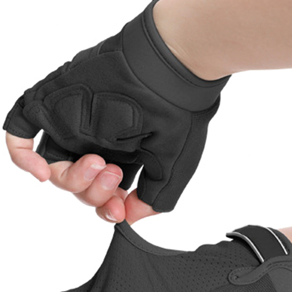Durable Half-Finger Fitness Gloves for Gym Workouts Men & Women Black