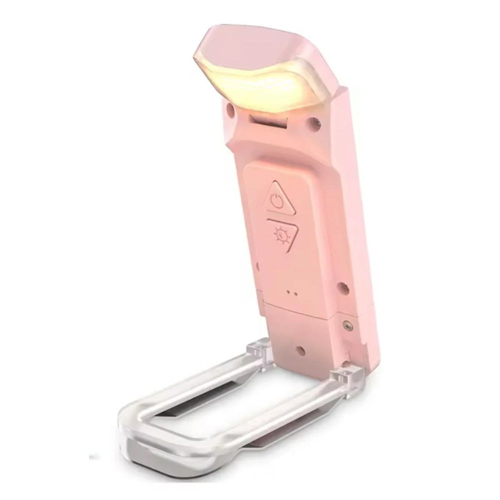 Clip-On Reading Light with Flexible Adjustable Arm-Pink