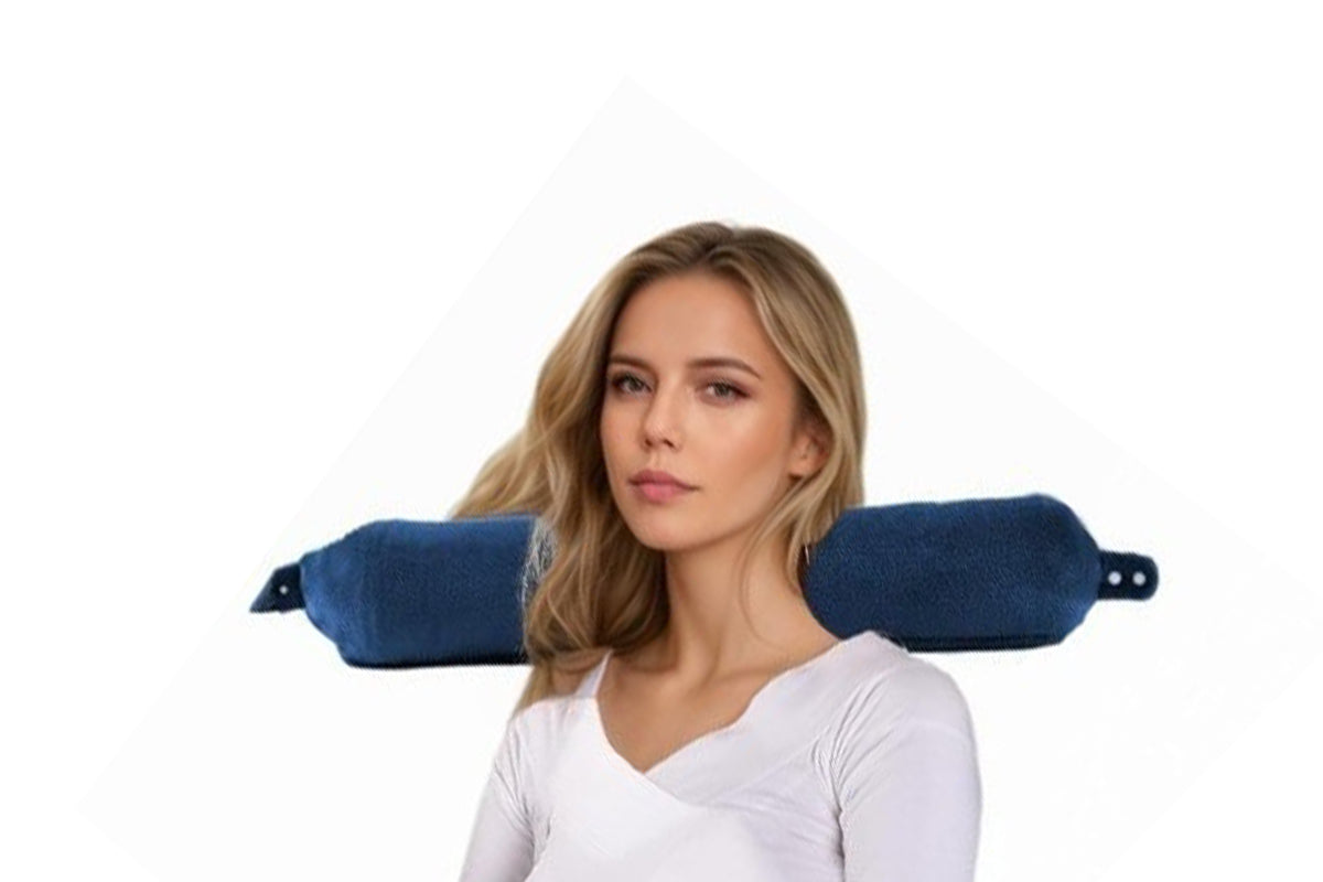 2 in 1 Travel Blanket and Pillow Flannel Blanket with Neck Pillow Case for Airplane Camping-Grey