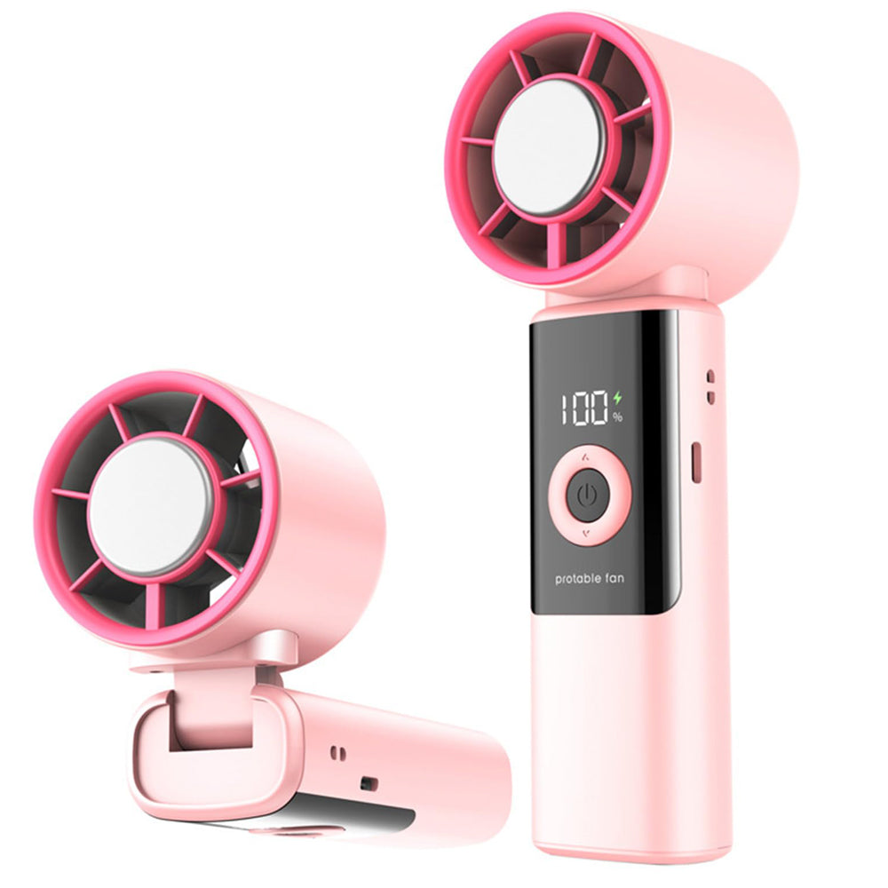 Semiconductor Cooling Handheld Fan 199 Speeds Portable Fan - Pink
