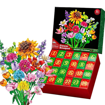 24 Days Surprise Botanical Building Blocks Advent Calendar Christmas Countdown Calendar Box Style 3