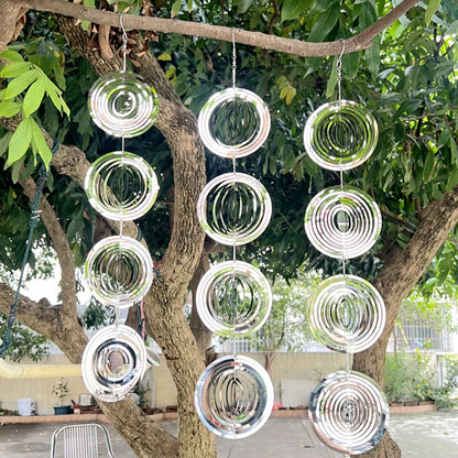 Reflective Hanging Bird Deterrent Rotating Wind Spinner Bird Scare Device Outdoor Decor Style 1