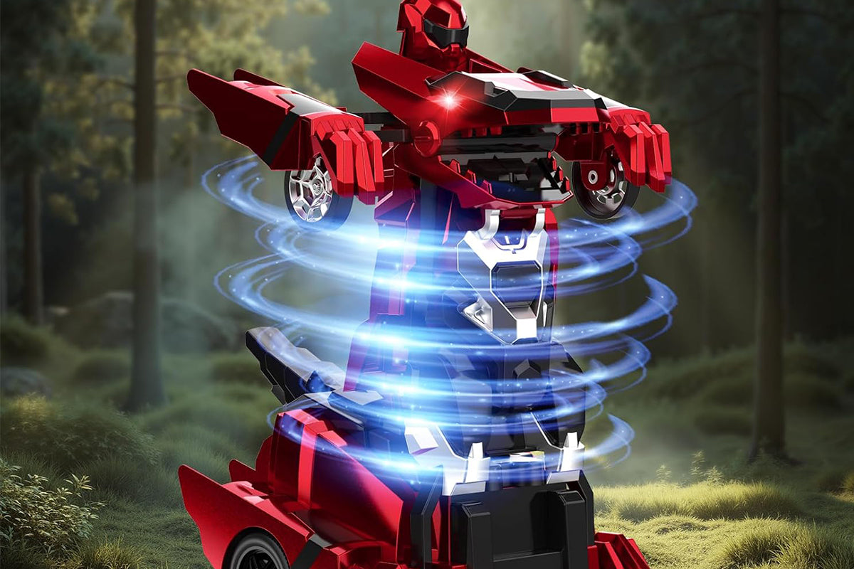Dinosaur Transform Rc Cars 2.4Ghz Remote Control Car Transforming Robot-Red