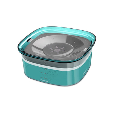 2L Dog Water Bowl Anti Splash Dog Bowl Water Dispenser Slow Drinking Water Bowl Green