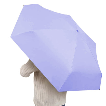 Mini Pocket Umbrella Anti-UV Sun/Rain Windproof 6 Folding Umbrella - Purple