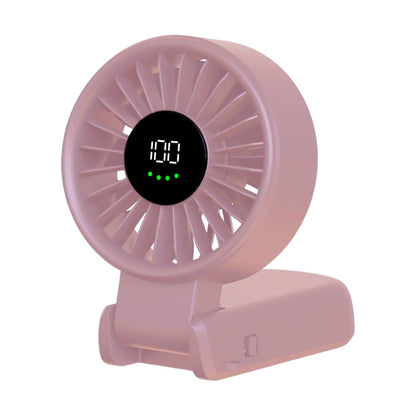 Portable Handheld Fan with 100 Speed Settings and USB Charging for Travel-Pink