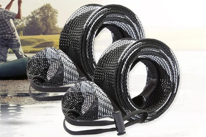 2Pcs Fishing Rod Sock with Strap Fishing Rod Sleeve for Baitcasting-Blue