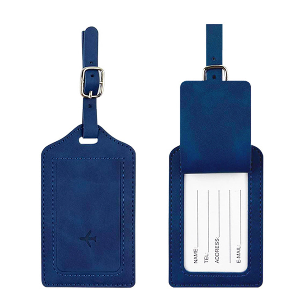 RFID Shield Passport Holder and Luggage Tag Set - Dark Blue
