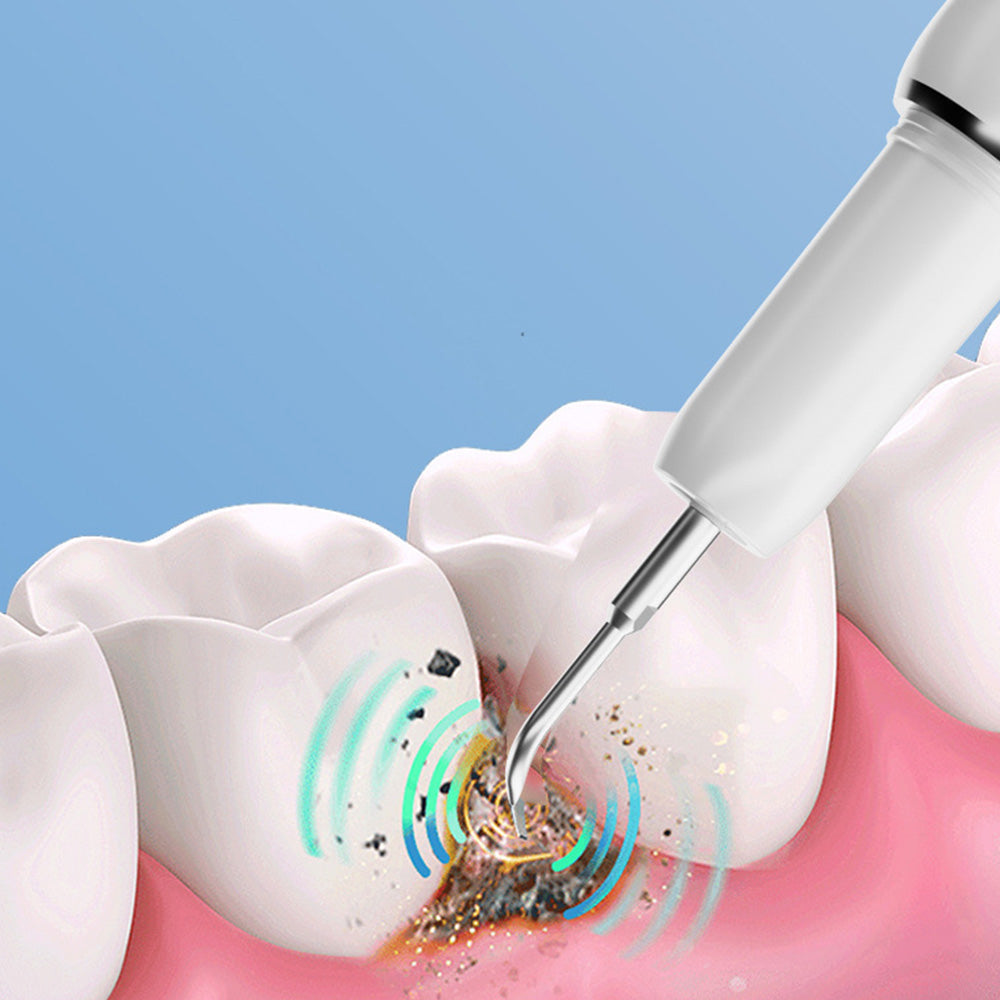 5-Mode Ultrasonic Eletric Teeth Cleaner Tartar Plaque Calculus Remover White