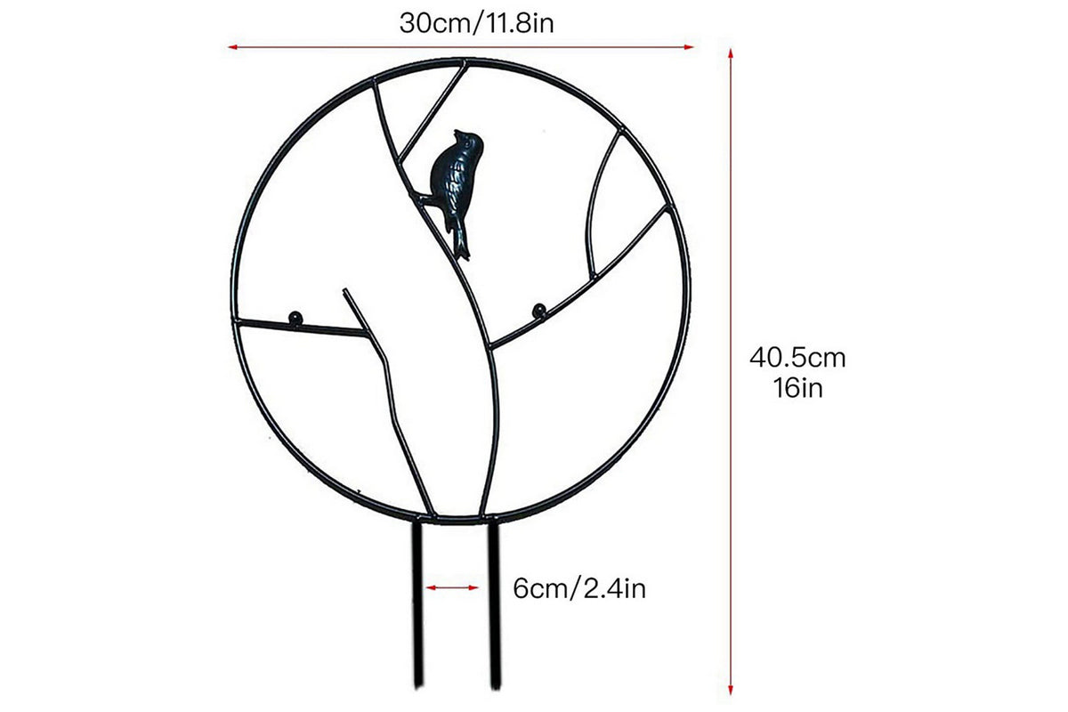 Plant Support Stakes Metal Holder Flower Pot Climbing Trellis-bird