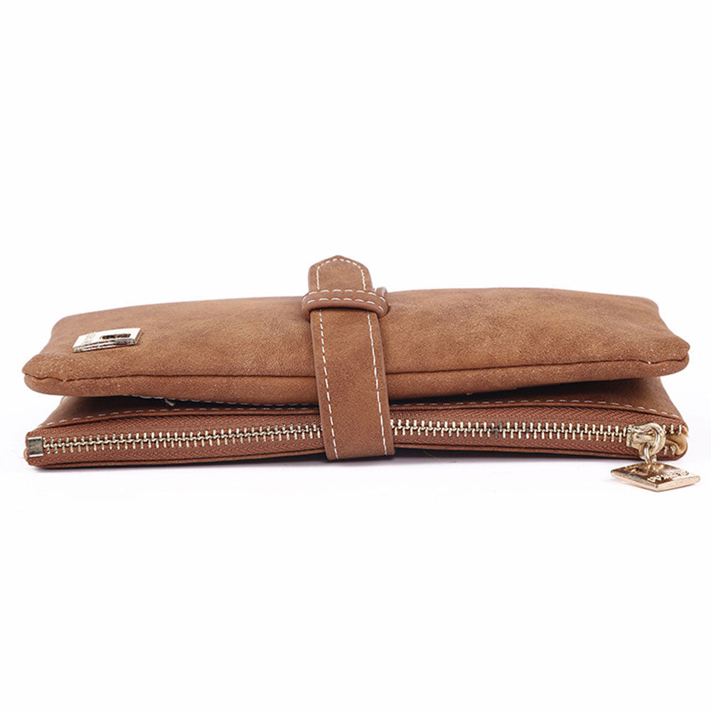 Women Wallet Multi Card Position Clutch Female Multi-Function Coin Purse-Brown