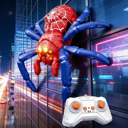360 Degree Rotating Remote Control Wall Climbing Spider Toy - Red