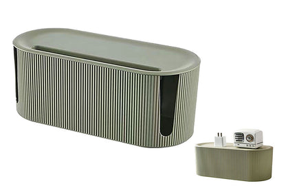 Cable Storage Box Wire Management Case Power Plug Socket Organizer Box-Green