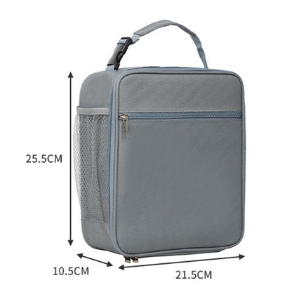 Large Capacity Insulated Lunch Box Storage Bag for Work Picnic Camping Gray