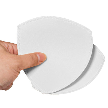 4 Pairs Triangle Replacement Foam Bra Pad Inserts - White