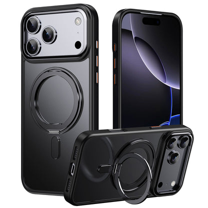 360 Degree Rotating Stand Case for iPhone 18Pro 17Pro - Black