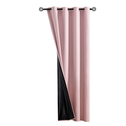 100% Blackout Curtain Panel with Black Liner â€?Heat & Light Blocking Pink