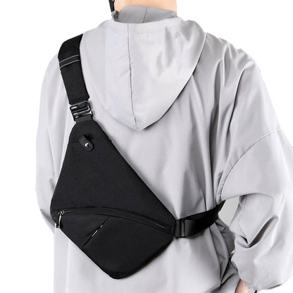 Anti-Theft Travel Right Chest Pack Crossbody Bag Sling Bag for Bicycle Sport Black
