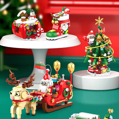 Christmas Tree Ornaments Building Block Set Santa & Nutcracker Xmas Decorations Style 3