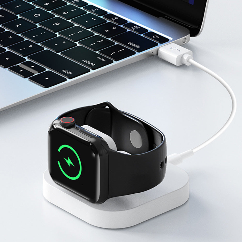 For Apple Watch Charging Dock Travel Charger Stand Compatible with Apple Watch Series White