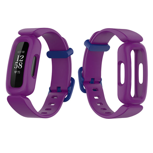 2Pcs For Fitbit Ace 3 Replacement Wristband Kids Silicone Watch Straps  Purple