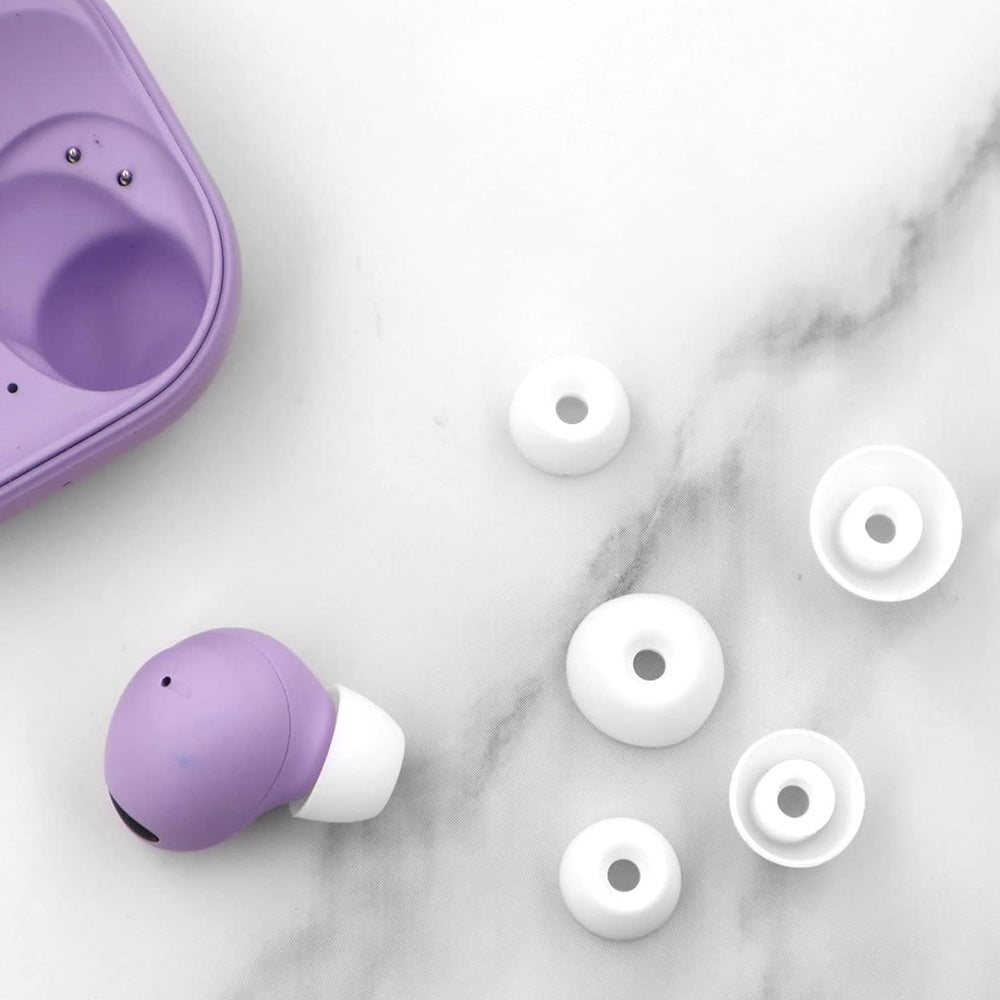 12 Pack Silicone Ear Tips for Samsung Galaxy Buds2 Pro S M L Sizes Replacement-White