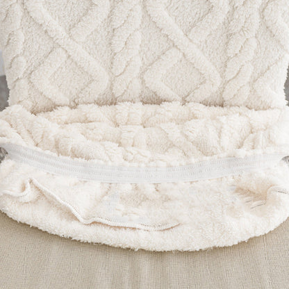 Set of 4Pcs Stretch Dining Room Chair Covers Jacquard Chair Slipcovers Removable Washable Beige