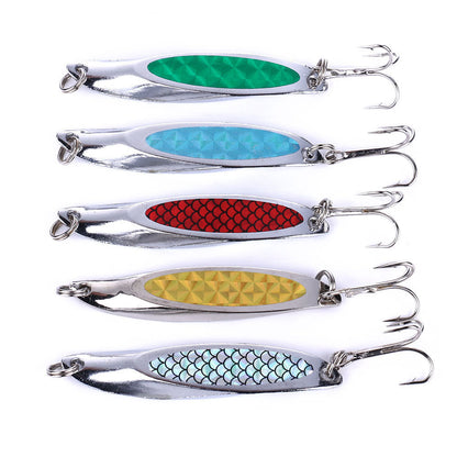 5 Pcs Fishing Lure Set Colorful Fishing Spinner Hard Baits Tackle Fishing Hooks