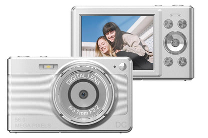 2.8 Inch Digital Camera 1080P Video Camera with 32GB Card 8X Zoom Anti Shake Compact Small Camera-Silver