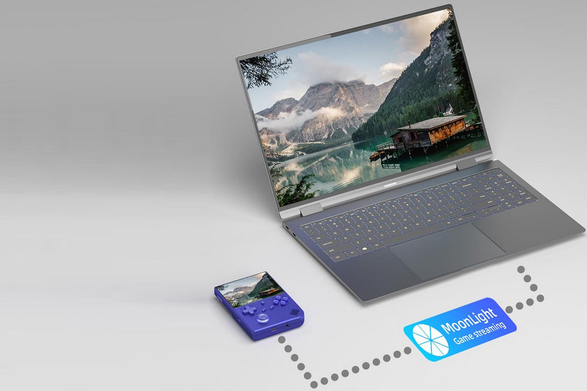 Handheld Retro Game Console 4 Inch Screen Built-in 64G TF Card Supports WiFi Bluetooth -Blue