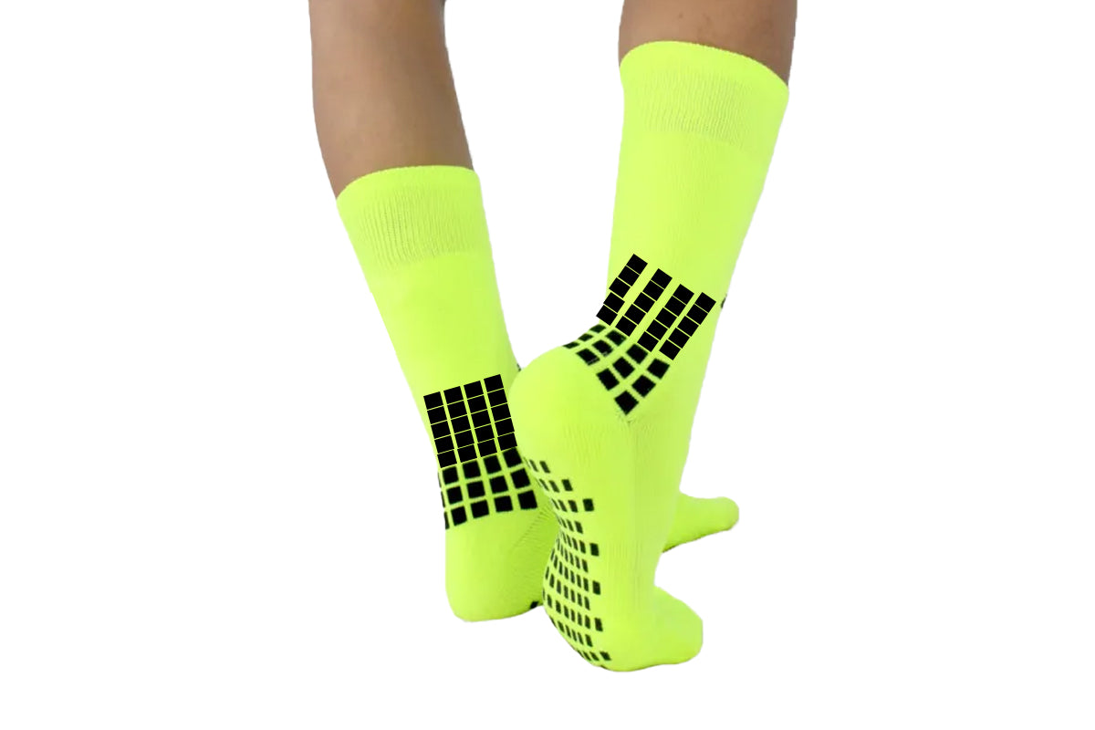 Anti Slip Non Slip Grip Yoga Socks Men Grip Skid Sport Socks-Green