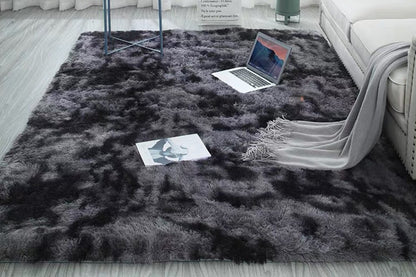 Plush Area Rug Soft Fluffy Carpet - Black