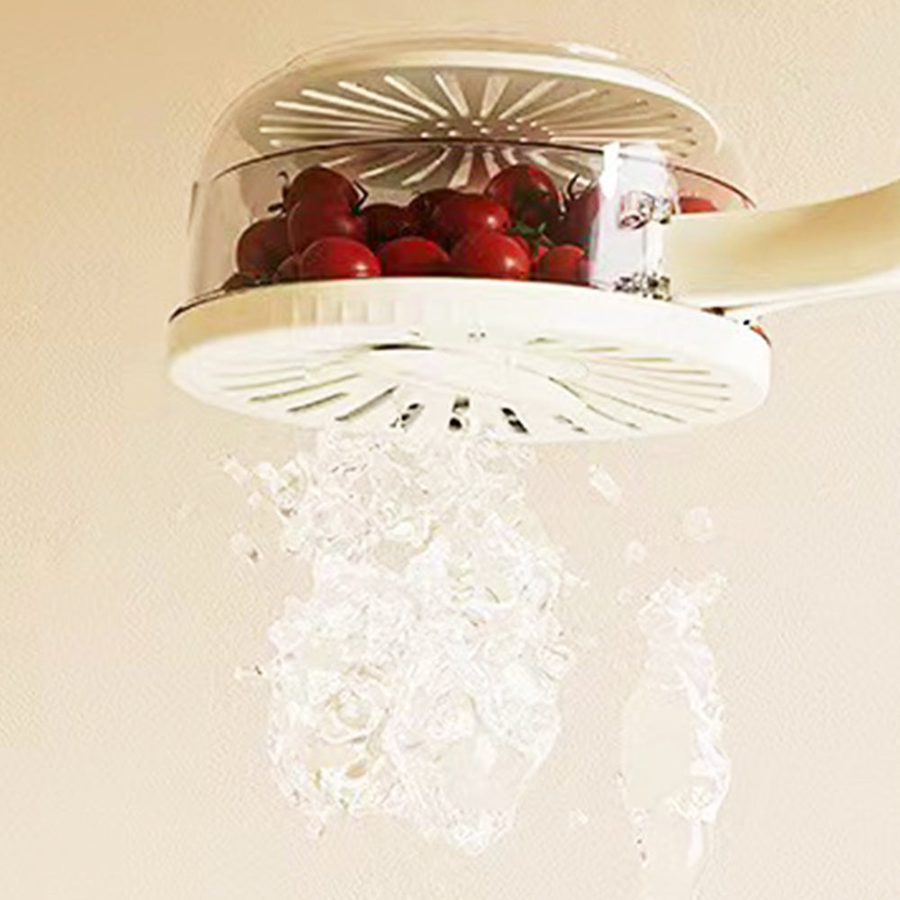 Pcs Multifunctional Draining Bowl Drainage Basket Funnel Fruit Vegetable Washing Basket White