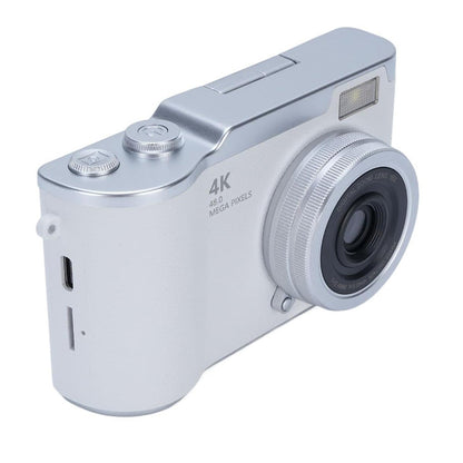 HD 1080P Retro Digital Camera with 2.4-inch Flip Screen for Photos & Video White