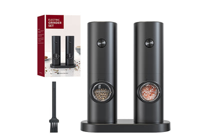 2Pcs Electric Salt And Pepper Grinder Set Automatic Salt Pepper Grinder Mill