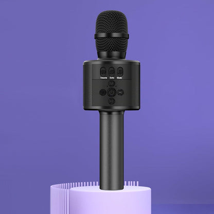 Wireless Bluetooth Karaoke Microphone with LED Lights Home Party Singing Mic Black