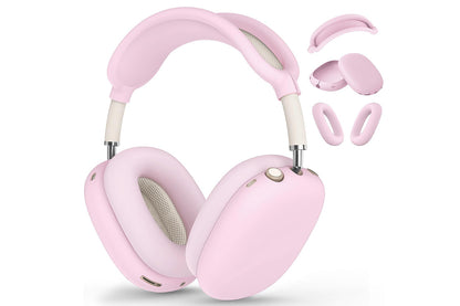 Silicone Case Cover for AirPods Max with Ear Pad Case Cover and Ear Cups Cover-Pink
