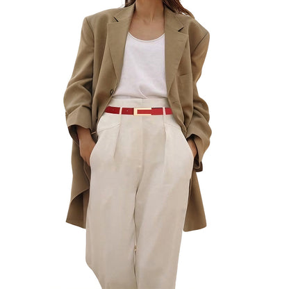 Vintage Womens PU Leather Casual Belt for 72 to 94cm Waist - Red