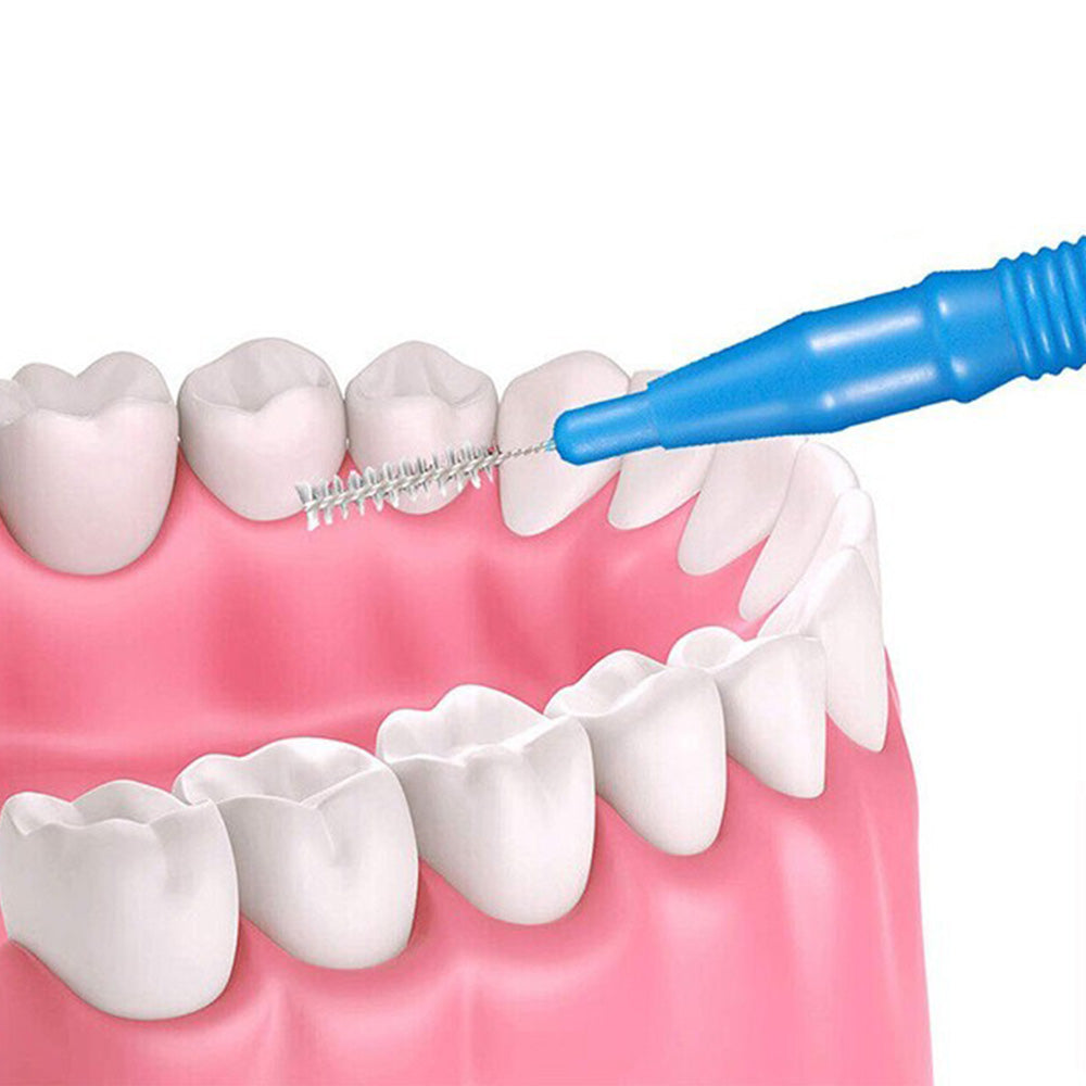 30 Piece Mini Cleaning Brushes for Braces Teeth Brows - Blue