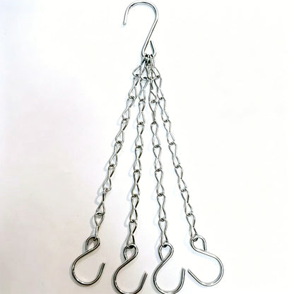 2Pcs 4 Point Hanging Basket Chain Set Basket Hangers for Planters-S Hook Buckle
