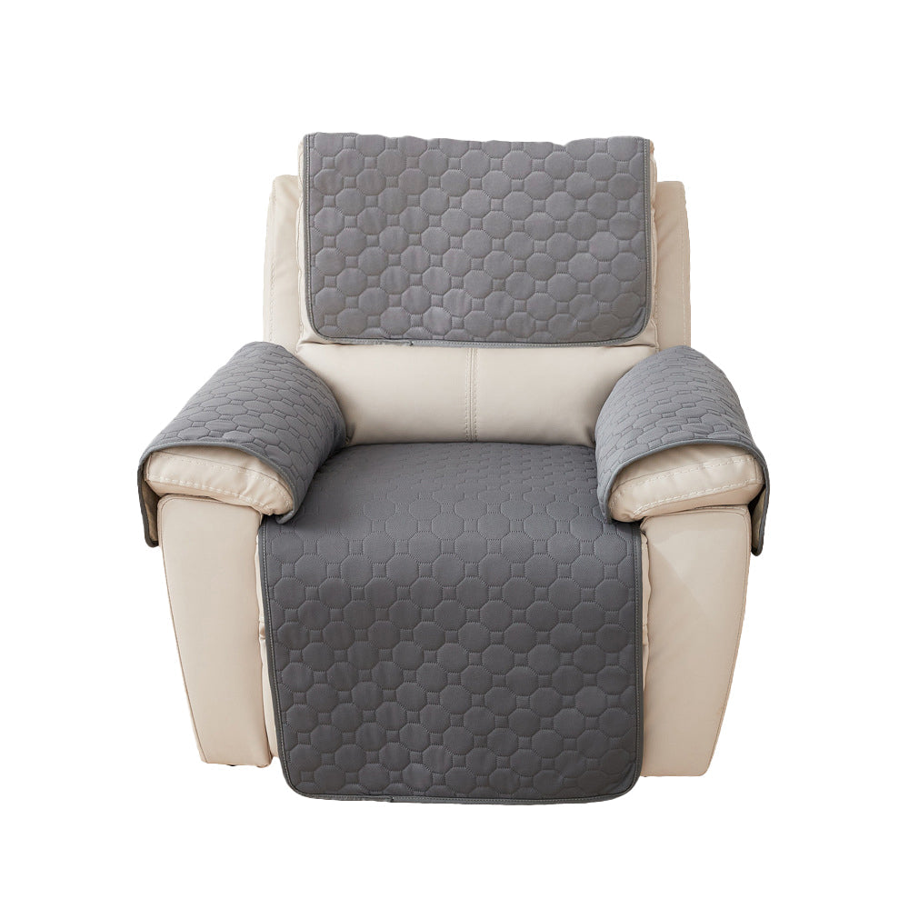 4Pcs Set Non Slip Recliner Chair Covers Couch Covers Pet Protector Slipcovers Gray
