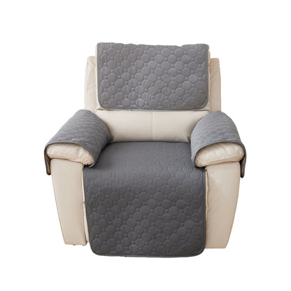 4Pcs Set Non Slip Recliner Chair Covers Couch Covers Pet Protector Slipcovers Gray